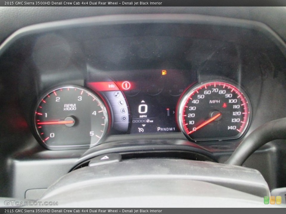 Denali Jet Black Interior Gauges for the 2015 GMC Sierra 3500HD Denali Crew Cab 4x4 Dual Rear Wheel #92753278