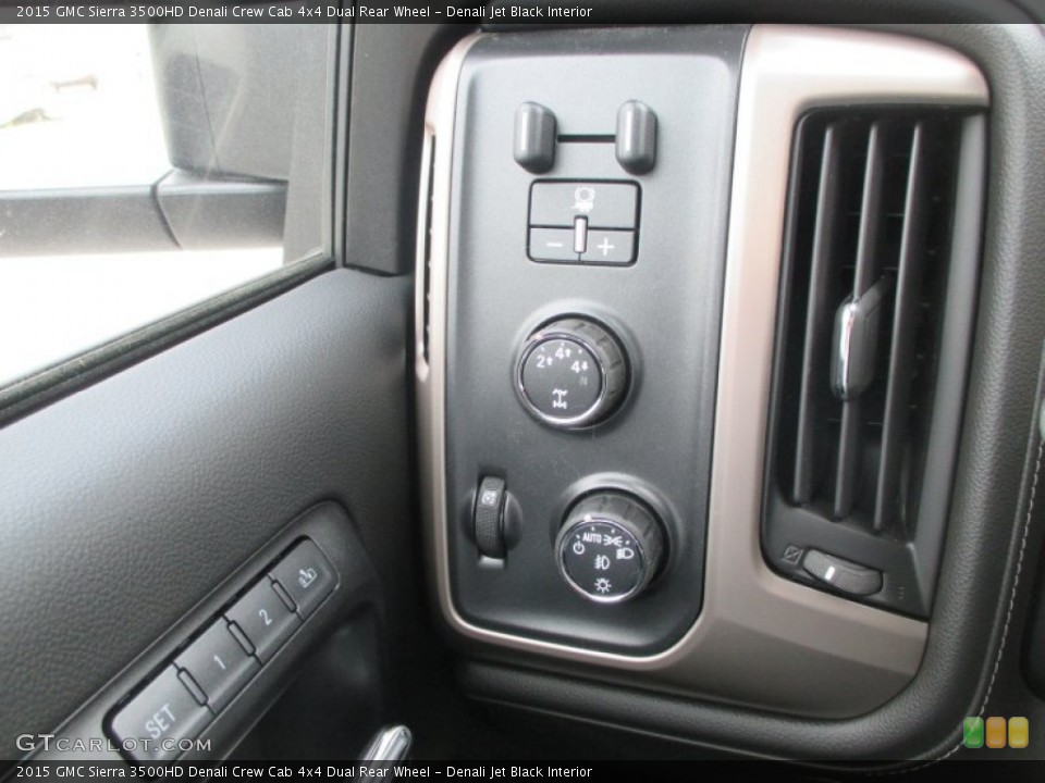 Denali Jet Black Interior Controls for the 2015 GMC Sierra 3500HD Denali Crew Cab 4x4 Dual Rear Wheel #92753350
