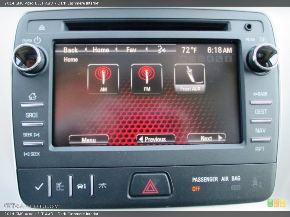 Dark Cashmere Interior Controls for the 2014 GMC Acadia SLT AWD #92754031