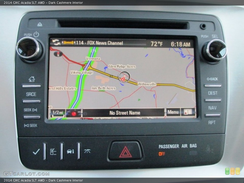 Dark Cashmere Interior Navigation for the 2014 GMC Acadia SLT AWD #92754055