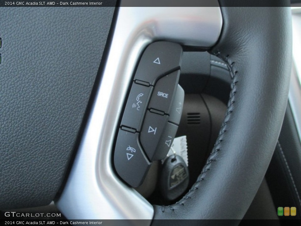 Dark Cashmere Interior Controls for the 2014 GMC Acadia SLT AWD #92754199