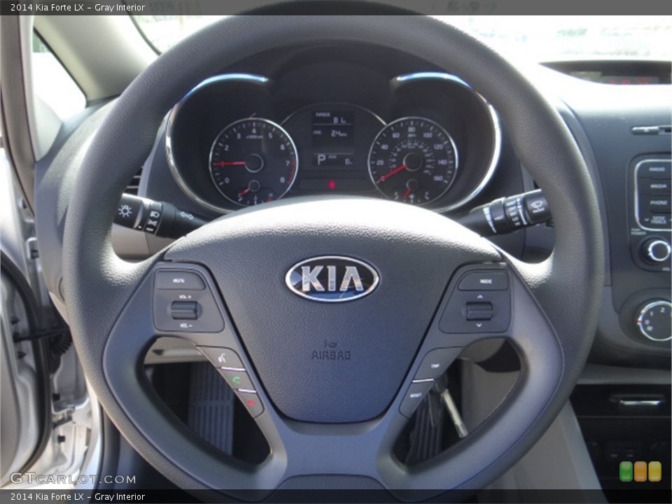 Gray Interior Steering Wheel for the 2014 Kia Forte LX #92756677