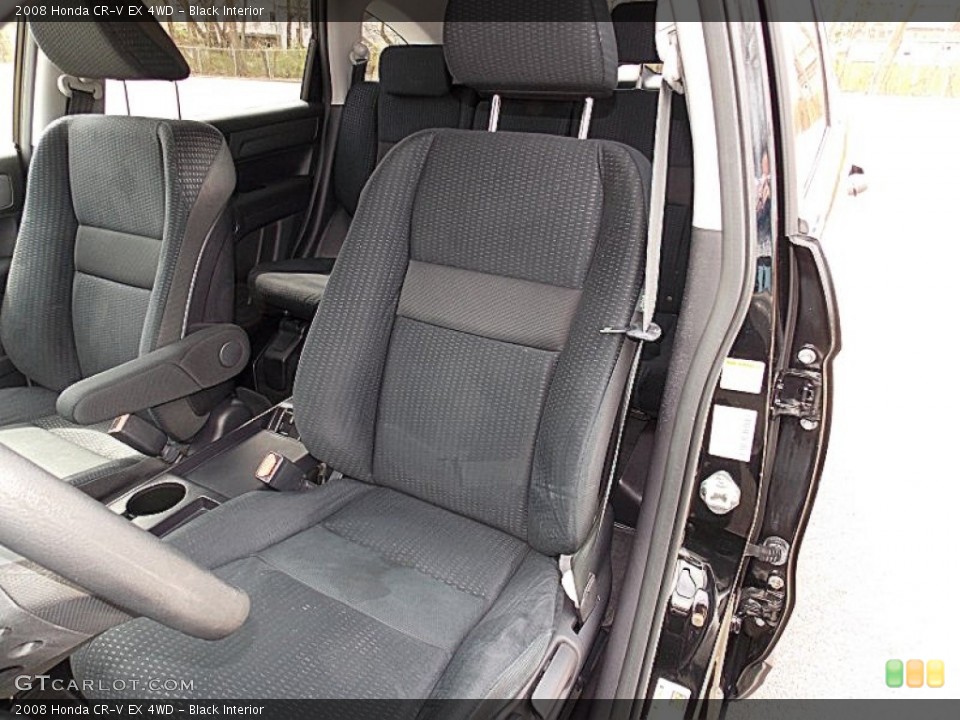 Black Interior Front Seat for the 2008 Honda CR-V EX 4WD #92769880