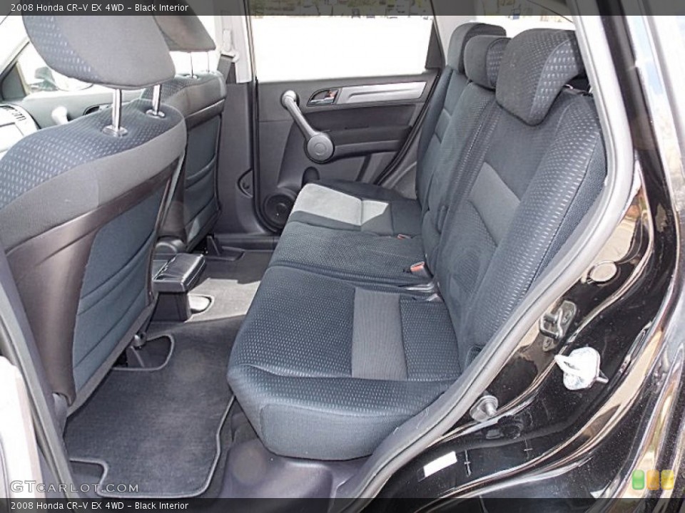 Black Interior Rear Seat for the 2008 Honda CR-V EX 4WD #92770044