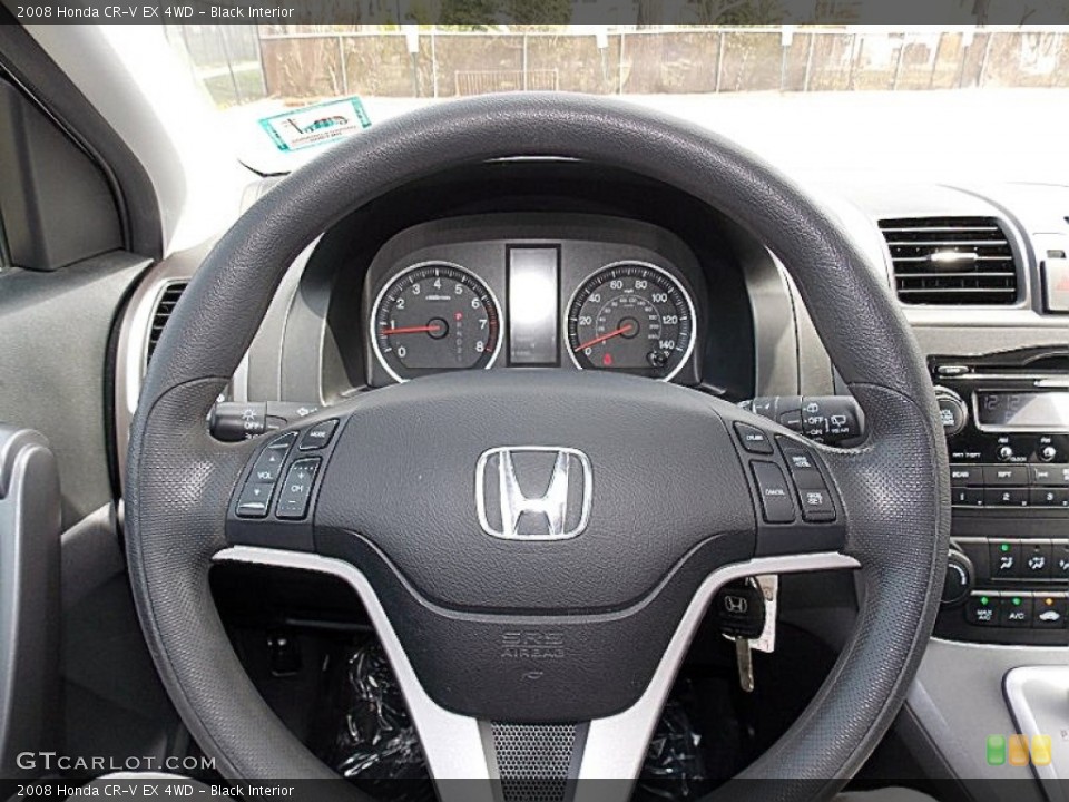 Black Interior Steering Wheel for the 2008 Honda CR-V EX 4WD #92770486