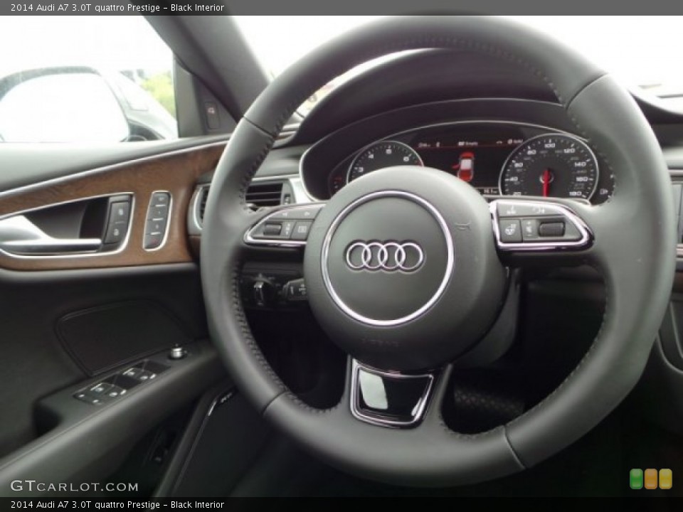 Black Interior Steering Wheel for the 2014 Audi A7 3.0T quattro Prestige #92771524