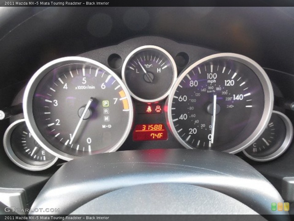 Black Interior Gauges for the 2011 Mazda MX-5 Miata Touring Roadster #92778697