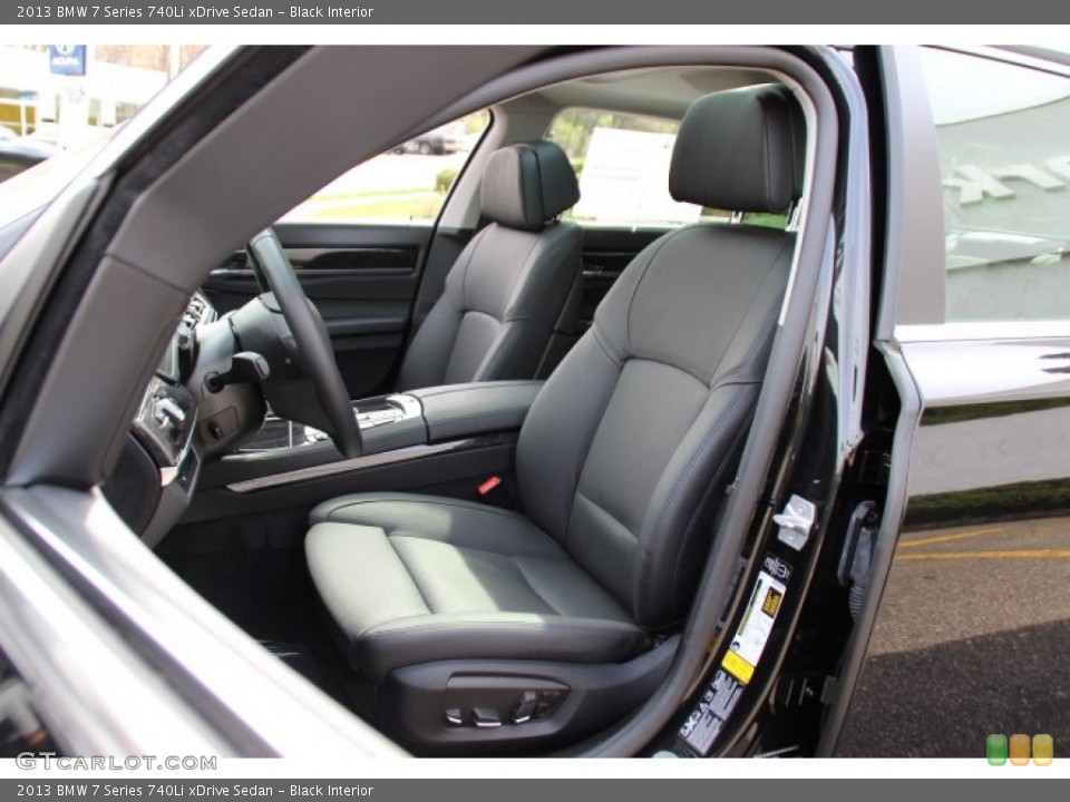Black Interior Front Seat for the 2013 BMW 7 Series 740Li xDrive Sedan #92780191