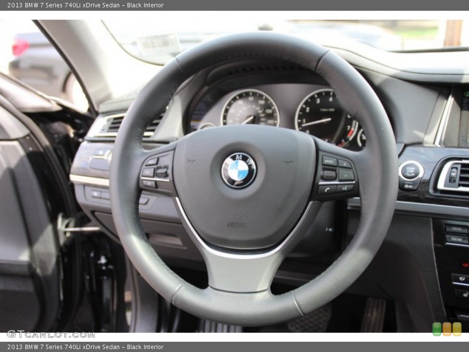 Black Interior Steering Wheel for the 2013 BMW 7 Series 740Li xDrive Sedan #92780266
