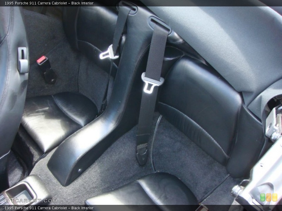Black Interior Rear Seat for the 1995 Porsche 911 Carrera Cabriolet #92781053