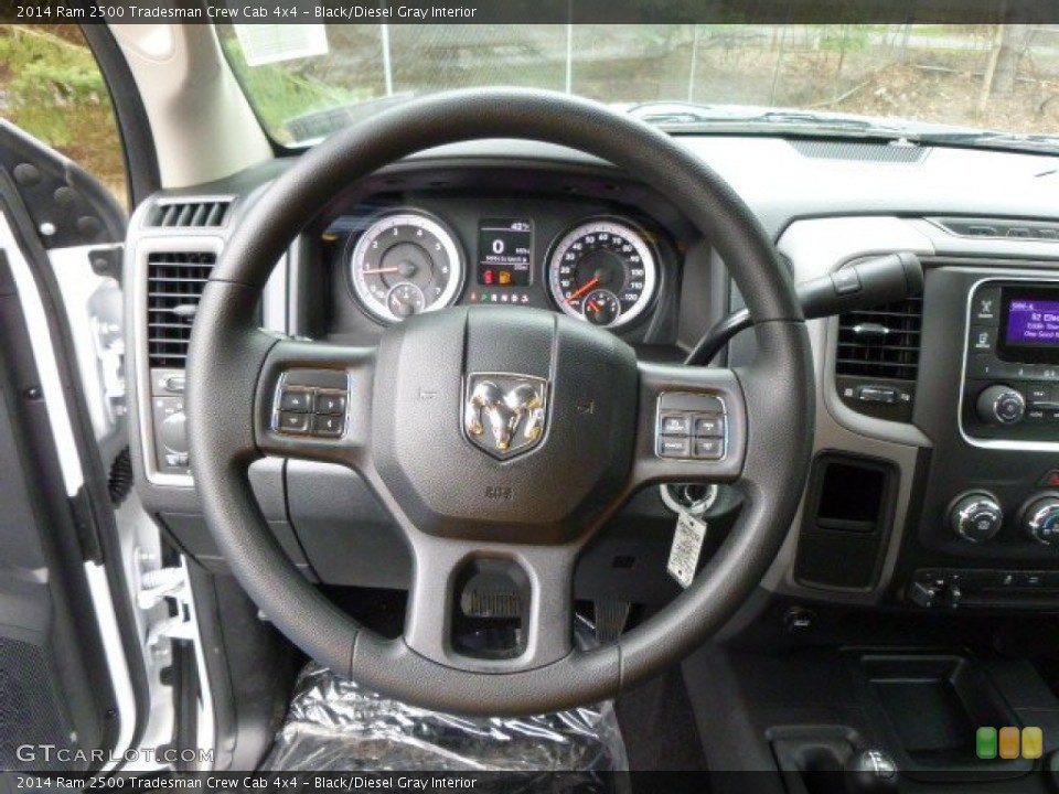 Black/Diesel Gray Interior Steering Wheel for the 2014 Ram 2500 Tradesman Crew Cab 4x4 #92790636