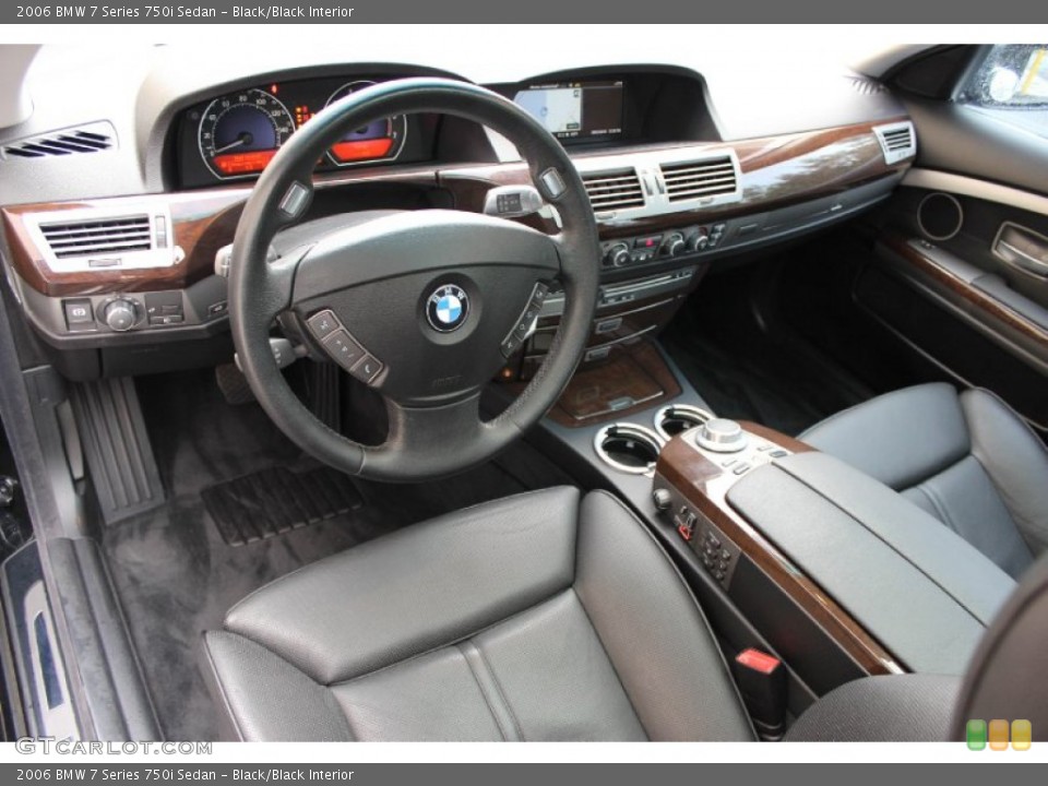 Black/Black Interior Photo for the 2006 BMW 7 Series 750i Sedan #92794383