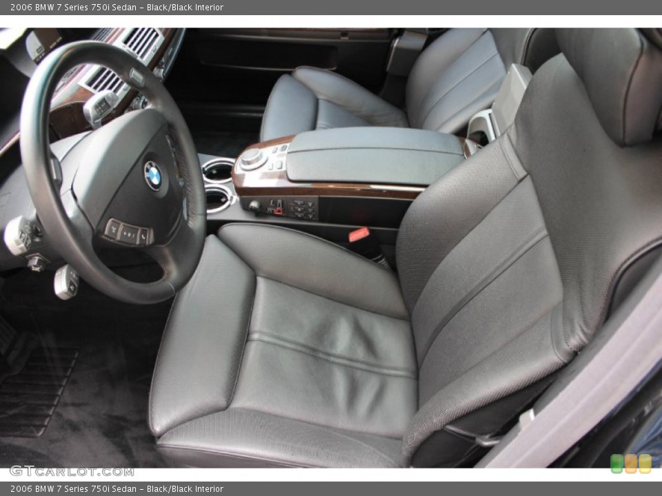 Black/Black Interior Front Seat for the 2006 BMW 7 Series 750i Sedan #92794404