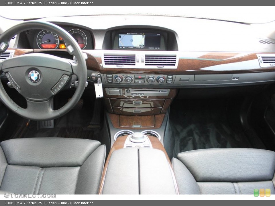 Black/Black Interior Dashboard for the 2006 BMW 7 Series 750i Sedan #92794428