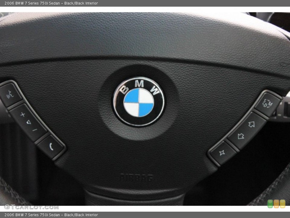 Black/Black Interior Steering Wheel for the 2006 BMW 7 Series 750i Sedan #92794473