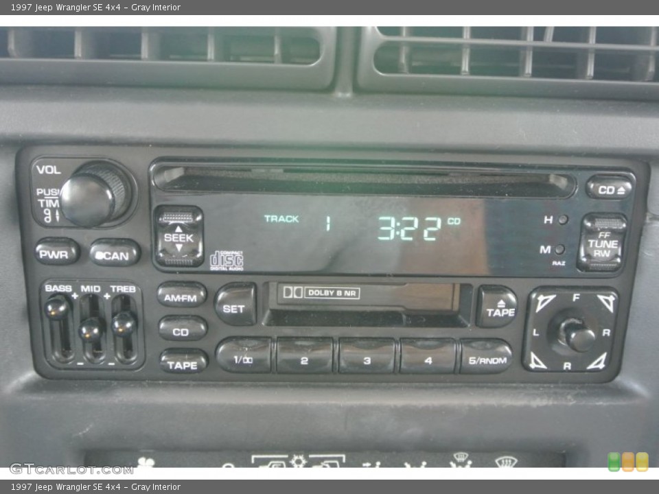 Gray Interior Audio System for the 1997 Jeep Wrangler SE 4x4 #92794722