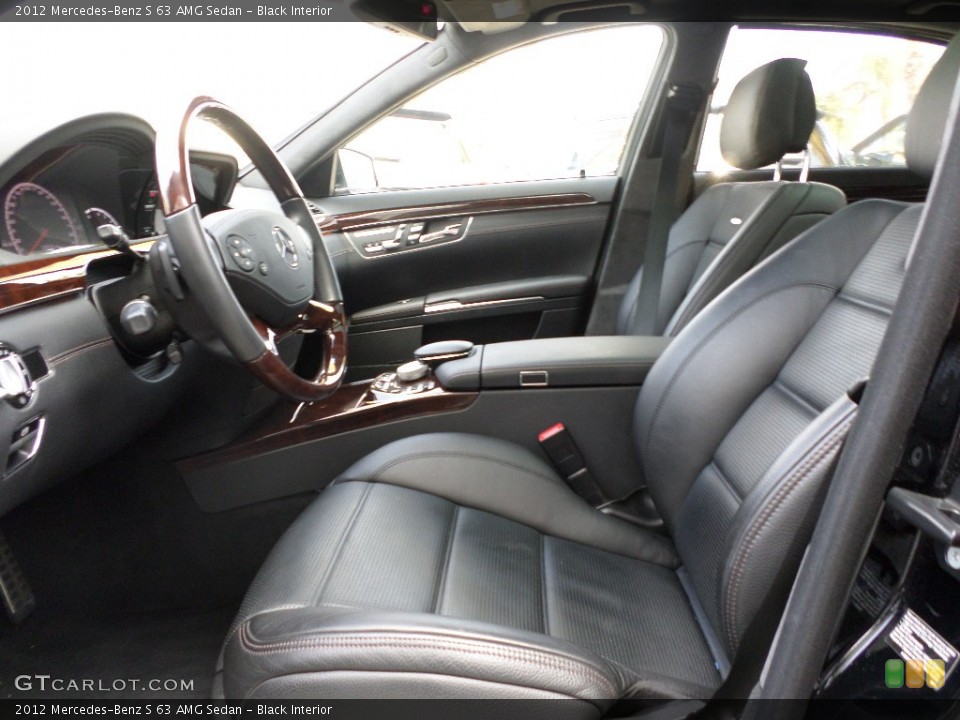 Black Interior Front Seat for the 2012 Mercedes-Benz S 63 AMG Sedan #92799474