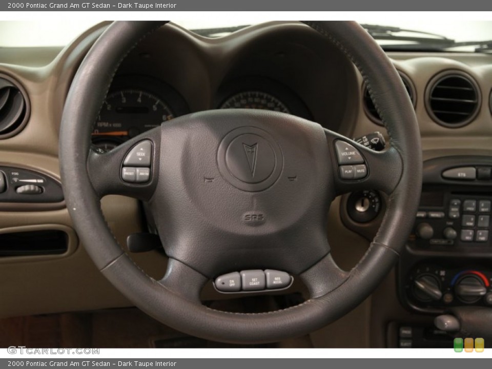 Dark Taupe Interior Steering Wheel for the 2000 Pontiac Grand Am GT Sedan #92801511
