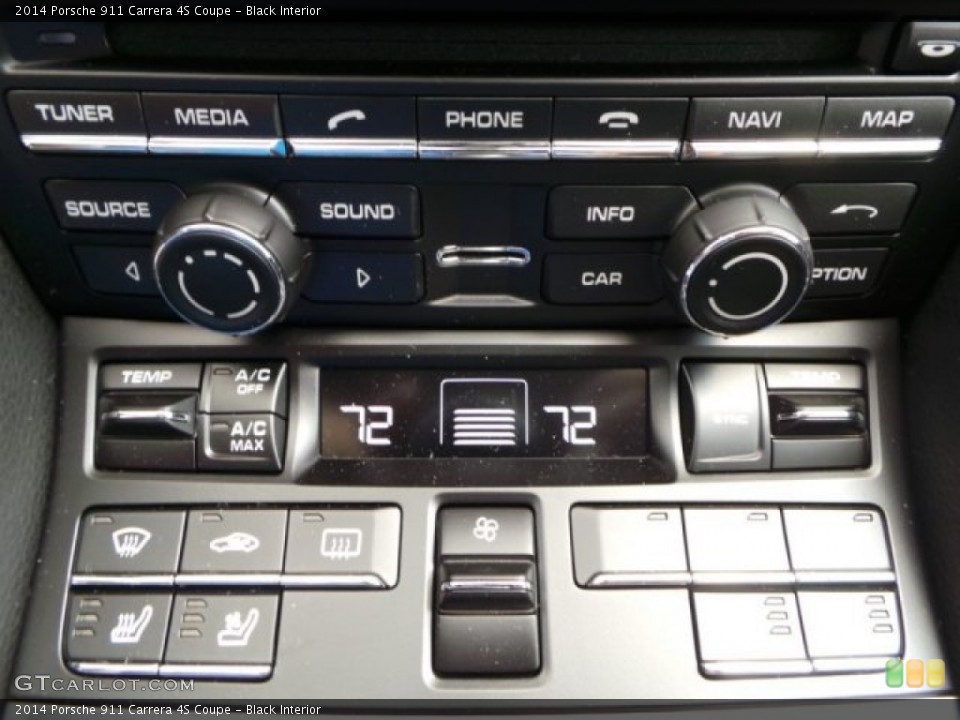 Black Interior Controls for the 2014 Porsche 911 Carrera 4S Coupe #92803872