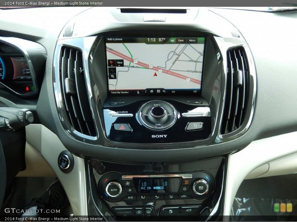 Medium Light Stone Interior Controls for the 2014 Ford C-Max Energi #92804292