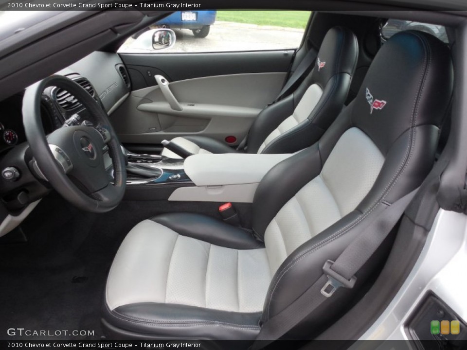 Titanium Gray Interior Front Seat for the 2010 Chevrolet Corvette Grand Sport Coupe #92805783