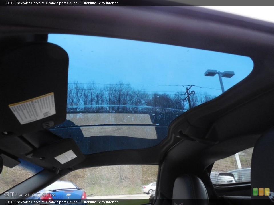 Titanium Gray Interior Sunroof for the 2010 Chevrolet Corvette Grand Sport Coupe #92805882