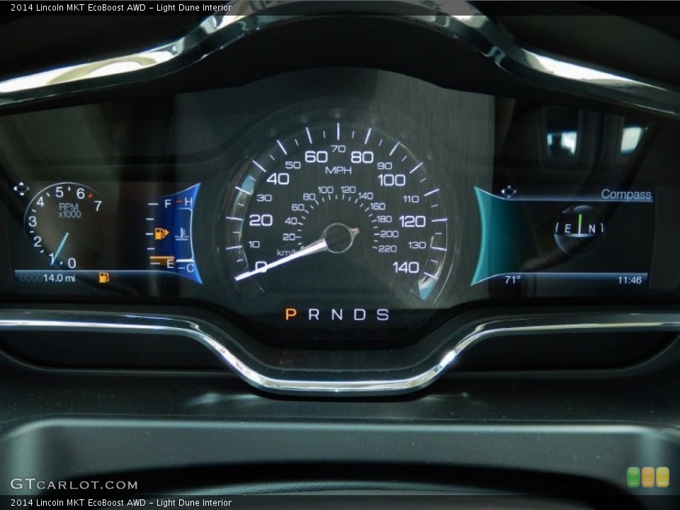 Light Dune Interior Gauges for the 2014 Lincoln MKT EcoBoost AWD #92806041