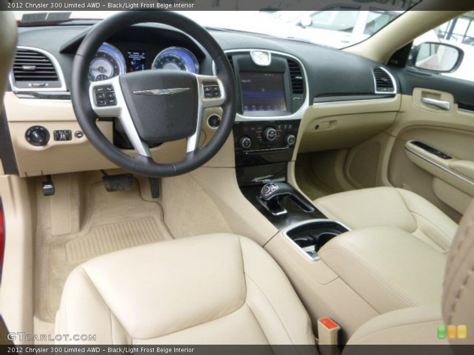 Black/Light Frost Beige 2012 Chrysler 300 Interiors