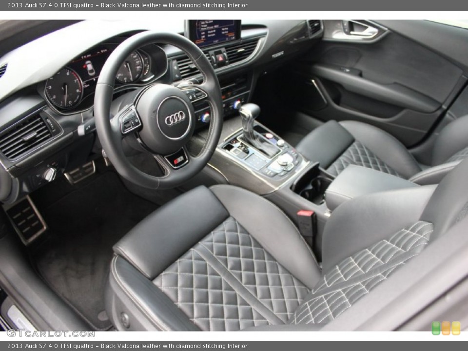 Black Valcona leather with diamond stitching Interior Photo for the 2013 Audi S7 4.0 TFSI quattro #92823748
