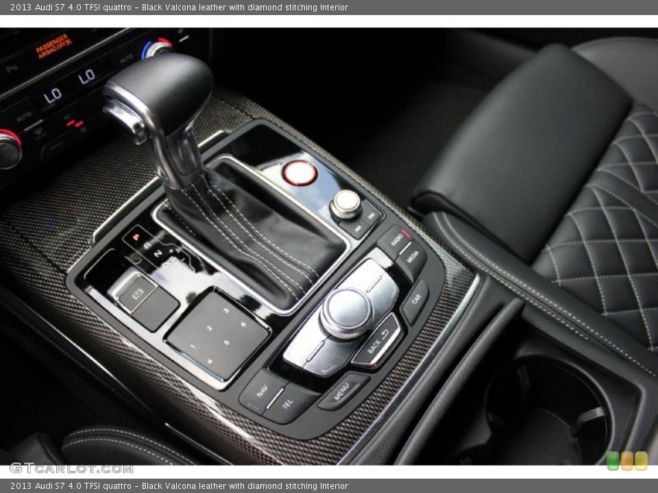 Black Valcona leather with diamond stitching Interior Transmission for the 2013 Audi S7 4.0 TFSI quattro #92823819