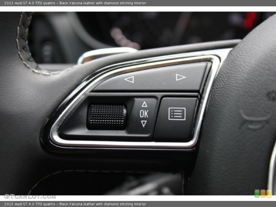 Black Valcona leather with diamond stitching Interior Controls for the 2013 Audi S7 4.0 TFSI quattro #92824137