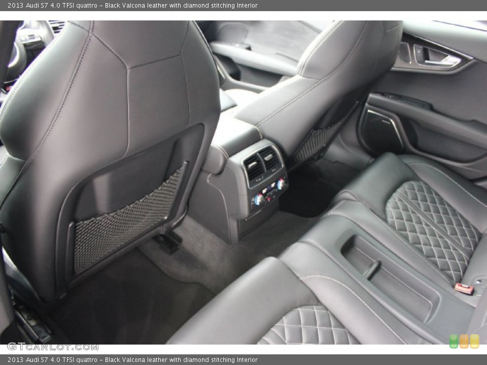 Black Valcona leather with diamond stitching Interior Rear Seat for the 2013 Audi S7 4.0 TFSI quattro #92824272