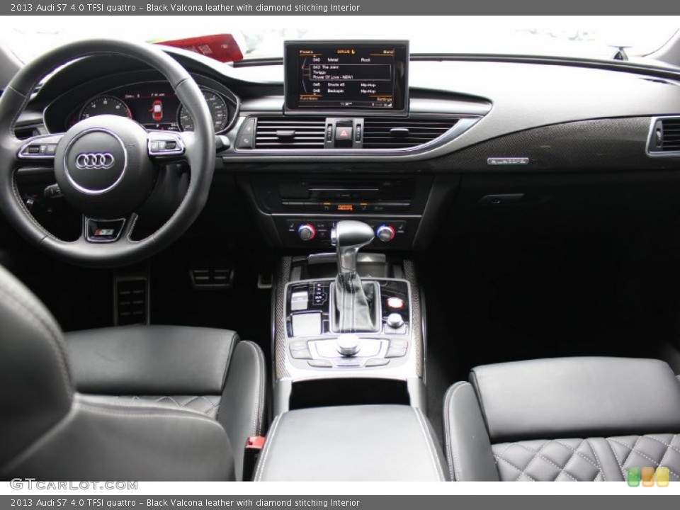 Black Valcona leather with diamond stitching Interior Dashboard for the 2013 Audi S7 4.0 TFSI quattro #92824311