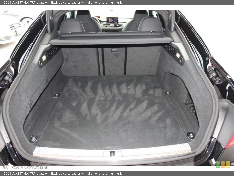 Black Valcona leather with diamond stitching Interior Trunk for the 2013 Audi S7 4.0 TFSI quattro #92824347