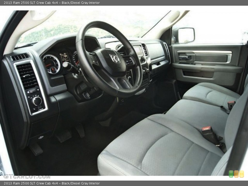 Black/Diesel Gray 2013 Ram 2500 Interiors