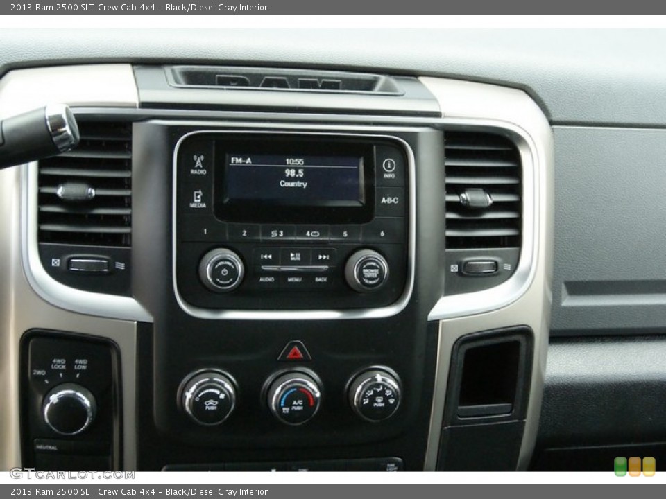 Black/Diesel Gray Interior Controls for the 2013 Ram 2500 SLT Crew Cab 4x4 #92826543