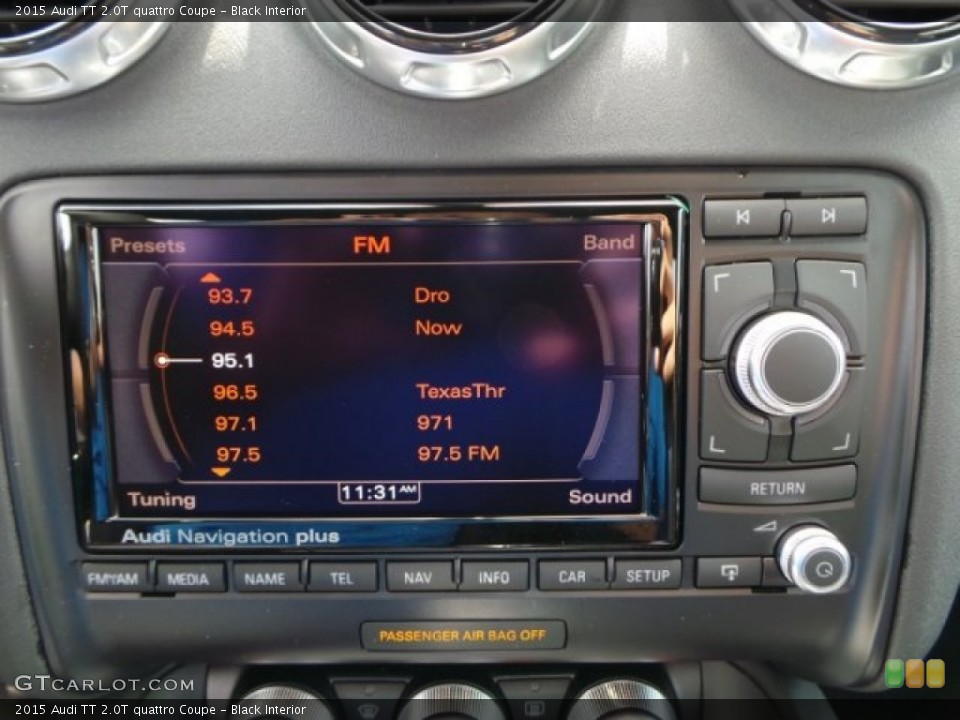 Black Interior Controls for the 2015 Audi TT 2.0T quattro Coupe #92836739