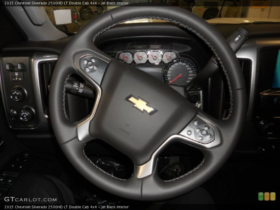 Jet Black Interior Steering Wheel for the 2015 Chevrolet Silverado 2500HD LT Double Cab 4x4 #92838992