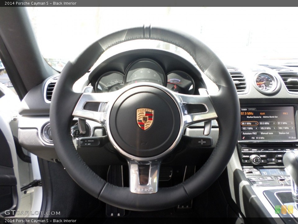 Black Interior Steering Wheel for the 2014 Porsche Cayman S #92841995