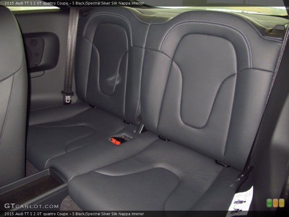 S Black/Spectral Silver Silk Nappa Interior Rear Seat for the 2015 Audi TT S 2.0T quattro Coupe #92844842