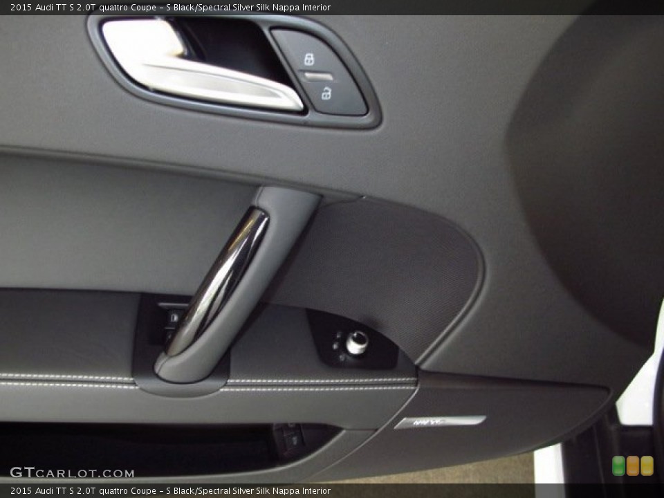 S Black/Spectral Silver Silk Nappa Interior Door Panel for the 2015 Audi TT S 2.0T quattro Coupe #92844905