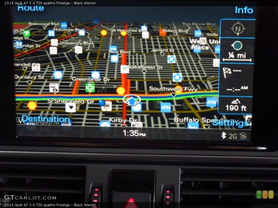 Black Interior Navigation for the 2014 Audi A7 3.0 TDI quattro Prestige #92846165