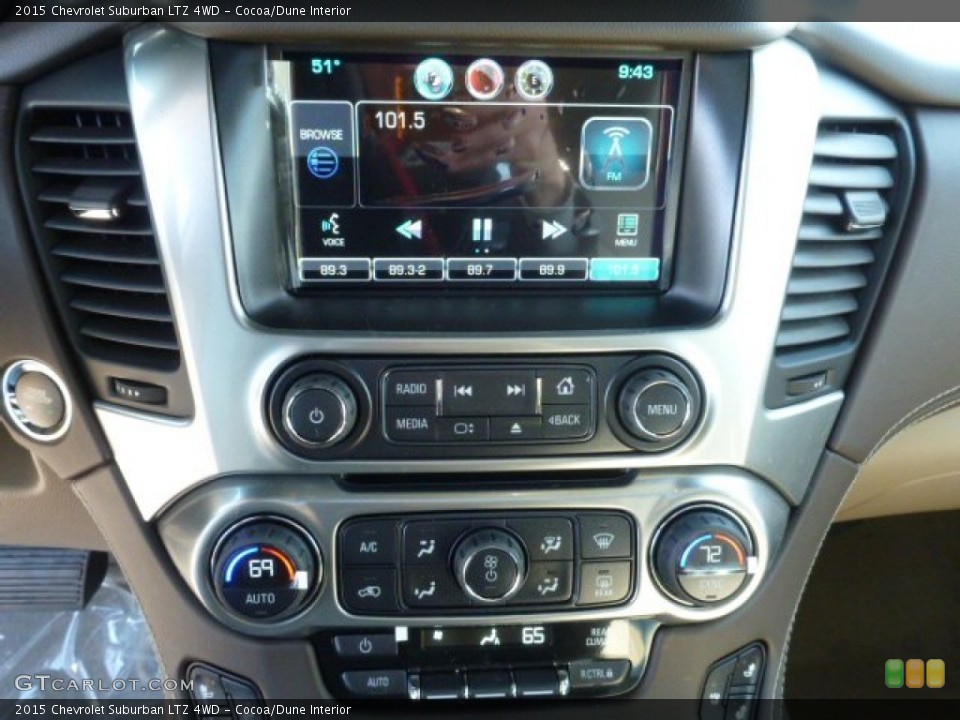 Cocoa/Dune Interior Controls for the 2015 Chevrolet Suburban LTZ 4WD #92850731