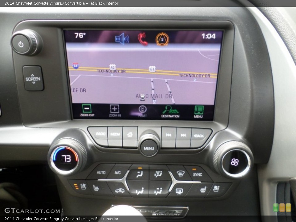 Jet Black Interior Controls for the 2014 Chevrolet Corvette Stingray Convertible #92852996