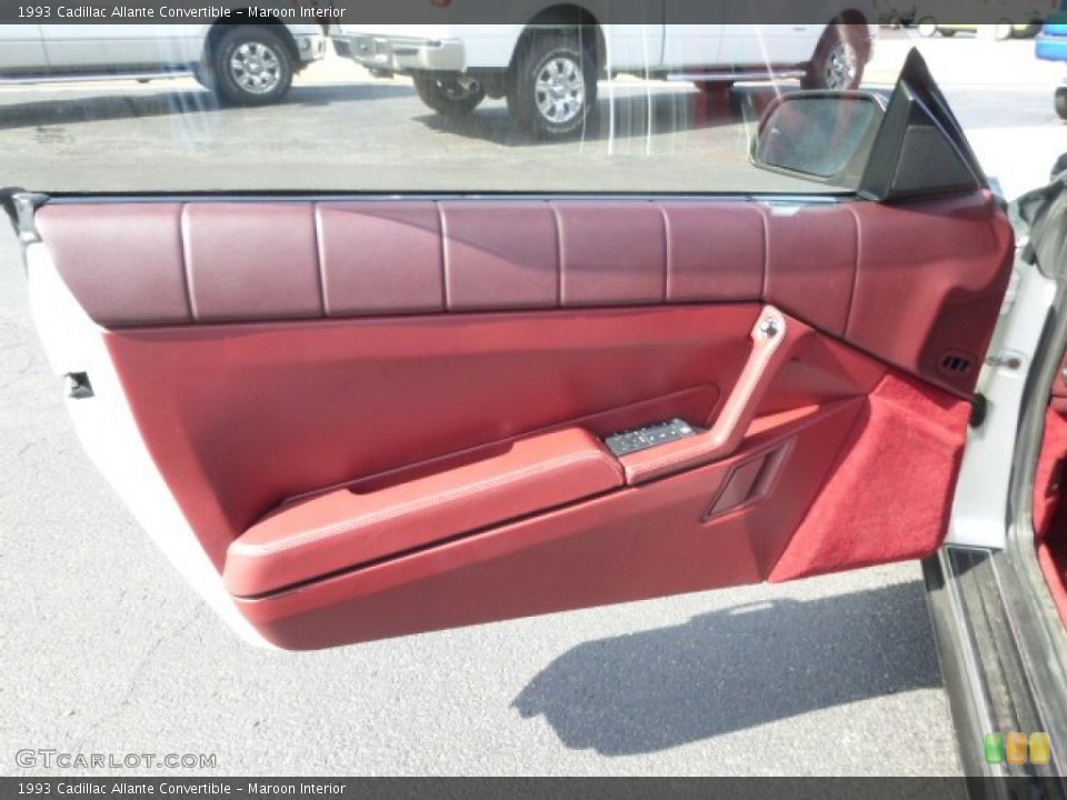 Maroon Interior Door Panel for the 1993 Cadillac Allante Convertible #92854334