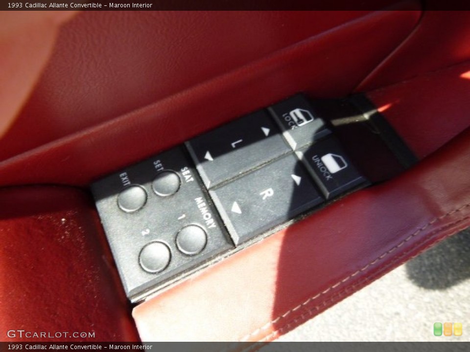 Maroon Interior Controls for the 1993 Cadillac Allante Convertible #92854358