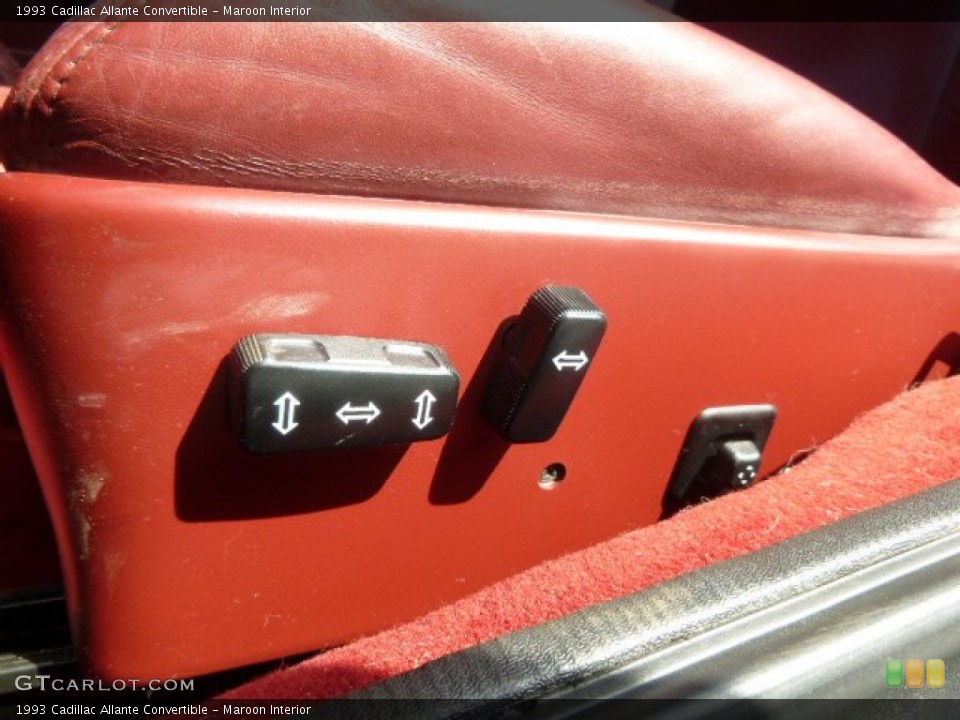 Maroon Interior Controls for the 1993 Cadillac Allante Convertible #92854382