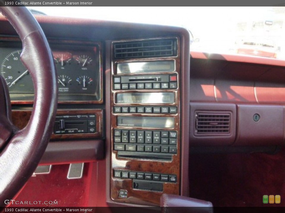 Maroon Interior Controls for the 1993 Cadillac Allante Convertible #92854409