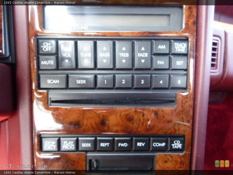 Maroon Interior Controls for the 1993 Cadillac Allante Convertible #92854457