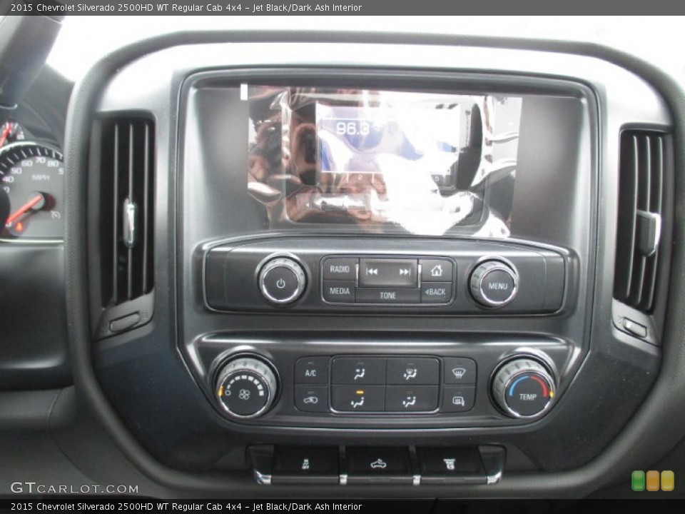 Jet Black/Dark Ash Interior Controls for the 2015 Chevrolet Silverado 2500HD WT Regular Cab 4x4 #92858213